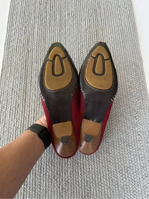 J. Jill Burgundy Textured Pointed Toe Slip-On Kitten Heels Mules 8.5 thumbnail 4