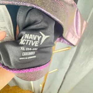 Old Navy Active Go Dry Girls Sports Bra XL Purple Sparkle NWT thumbnail 4
