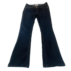 Paige Jeans Hidden Hills Women's‎ 30x29.5 Mid Rise Dark Wash Flared Slimming thumbnail 1