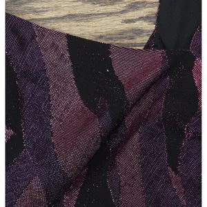 NWT Siena Womens V Neck Metallic Side-Twist Long-Sleeve Dress Purple Multi 0 thumbnail 10