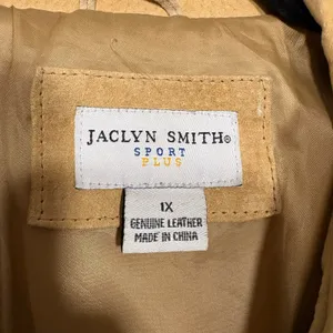 Jaclyn Smith Vintage 90's Heavy Suede Chore Jacket - Women's Plus Size 1X - Tan thumbnail 4