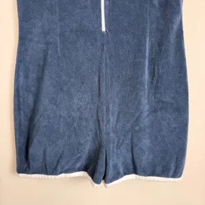 Kule The Serena Romper Navy Blue Terry Cloth Sleeveless Half Zip Size XS thumbnail 7