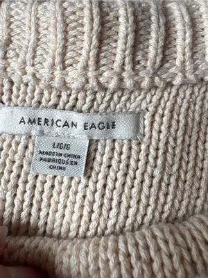 American Eagle Outfitters Cream Scoopneck Knit Sweater thumbnail 2
