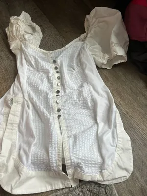 Anthropologie White Maeve Puff-Sleeve Sweetheart Top Size S thumbnail 2