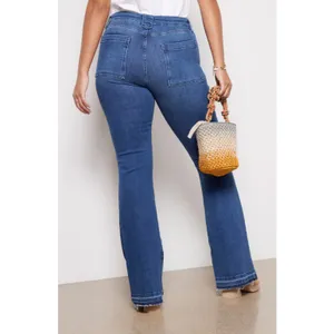 FRAME Le High Flare Trapunto Stitch Jeans in Aurora Size 33 thumbnail 2
