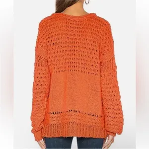 Free People Slouchy V Neck Sweater thumbnail 2
