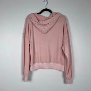 FP Movement Free People Believer Hoodie Pink Lace Up‎ Sweatshirt Womens M thumbnail 10