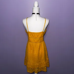 NWT Gianni Bini Mustard Lace Boho Dress thumbnail 8