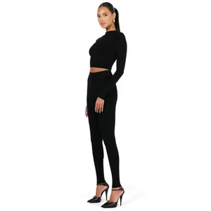 Naked Wardrobe easily suede leggings thumbnail 2
