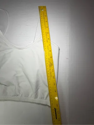 Intimately Free People Classic White Ribbed Cropped Cami Adjustable Straps M/L thumbnail 3