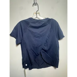 Halara Women's Short Sleeve Breezeful Draped Activewear T-Shirt Navy Blue Size M thumbnail 2