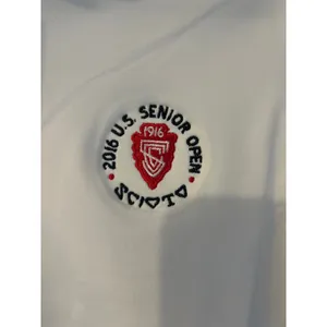 Peter Millar Women's Medium Golf Polo‎ White 2024 Senior thumbnail 2