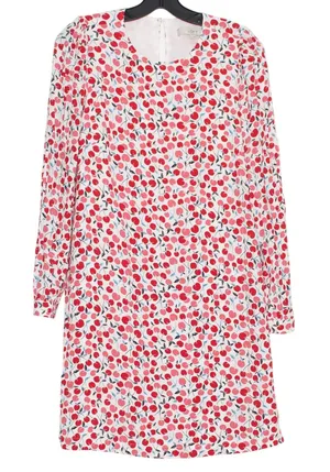 Loft Cherry‎ Print Dress Red Fruit Novelty Cottagecore Coquette Kawaii Spring M thumbnail 1