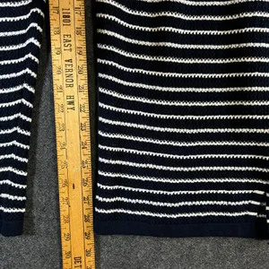 Pact Organic‎ Cotton Linen Knit Striped Wide Leg Lounge Pants Navy White Medium thumbnail 6
