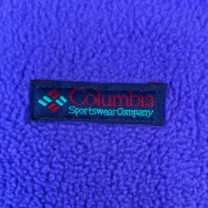 Columbia Vintage 90s Purple Sportswear Aztec Zip Up Fleece Jacket Sweater thumbnail 4