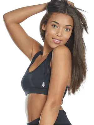 Free People Movement Out of Your League Yoga Sports Bra Racerback Sz S in Black thumbnail 1