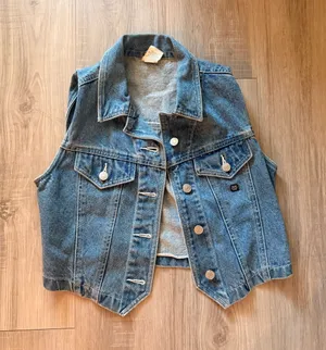 Jordache Blue Denim Vest thumbnail 1