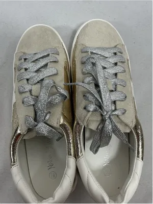 Womans New Nature Breeze Dale Lace Up 2 Tone Fashion Sneakers 8.5 Gold thumbnail 4