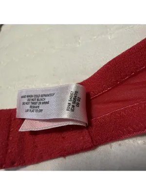 Victoria’s Secret Red Embroidery Mesh Sheer Unlined Bra 34C Underwire thumbnail 5