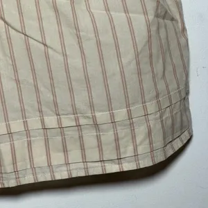 Melrose And Market Striped Tie Neck Blouse Top Women M Beige Pink Cotton‎ Casual thumbnail 8