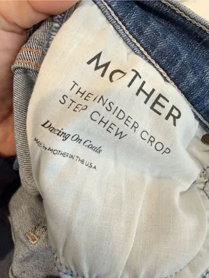 MOTHER The Insider Crop Step Chew Hem in Dancing on Coals size 27 thumbnail 8