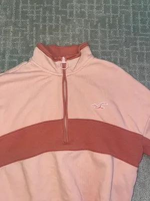 Pink Quarter Zip Sweatshirt thumbnail 4