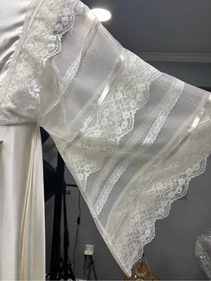 Ivory Satin Lace Maxi Dress thumbnail 4