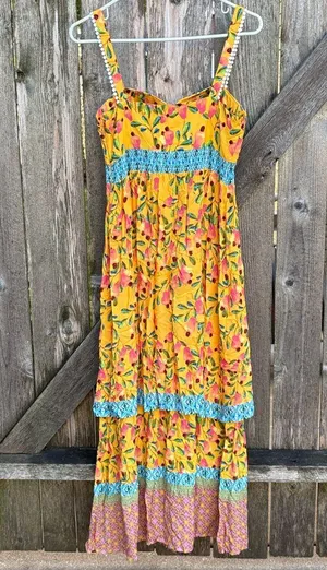 NWT Anthropologie Farm Rio Anjou Maxi Dress Size 2 Petite Retail $240.00 thumbnail 15