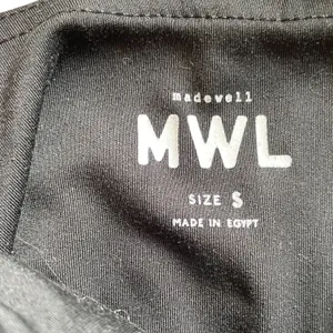 MADEWELL Black Stretch Knit Elastic Band Sports Bra - Size Small thumbnail 9
