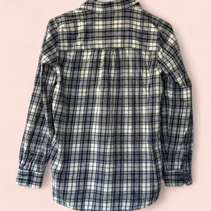 Women's Madewell Blue Plaid Button‎ Up Flannel Shirt Small thumbnail 3