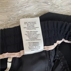 Wilfred Black High Waist Track Creppe Jogger Pants Size M thumbnail 8