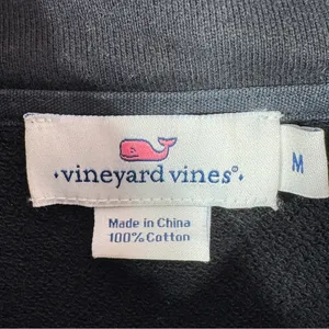 Vineyard Vines‎ Mock Neck Snap Pullover Sweatshirt Black Womens Medium thumbnail 9