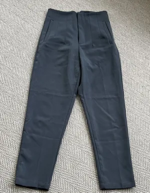 High-Rise Navy Women's Tapered Dress Pants thumbnail 1
