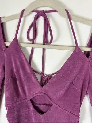 Princess Polly Stretch Halter Mini Dress thumbnail 2