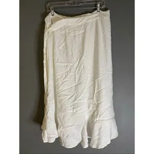 Maria Yasar White Pull On Wrap Skirt Size XL thumbnail 9