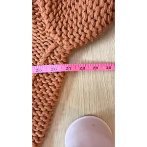 Free People Chunky Knit Turtleneck Sweater Rust Orange Small Cozy BoHo 3086 thumbnail 6