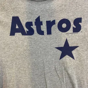 Mitchell & Ness Astros T-Shirt Women‎ L Gray Tailored Fit MLB Baseball Fan EUC thumbnail 3