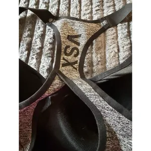 VSX Sport High Support Racerback Sports Bra Heather Gray/Black 32B A3-218 thumbnail 3