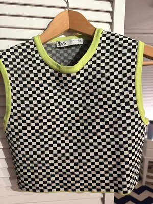 Checkered Crop Top thumbnail 1