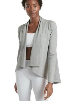 Athleta Nirvana Wear Two Ways Soft Stretchy Wrap Grey 416969 W-247 Sz S thumbnail 1