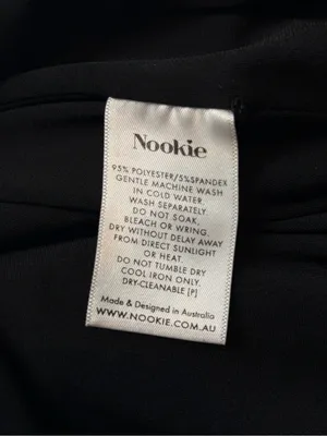 Nookie Madonna black halter event neck slit maxi formal wedding guest dress xs thumbnail 11
