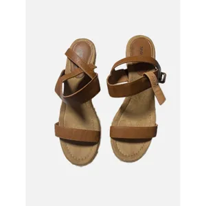 Style &‎ Co Wedge Sandals Womens 9M Brown Espadrille Ankle Strap Summer Boho thumbnail 2