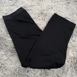 Nike Black Capri Dri-Fit Performance Leggings with Logo Waistband (XS) thumbnail 1
