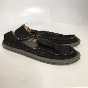 Sanuk Donna hemp cotton slip on shoes loafers‎ black womens size 8 casual beach thumbnail 3