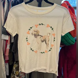 NWT Free People We The Free Fur Friend Tee - doodle tea - XS thumbnail 7