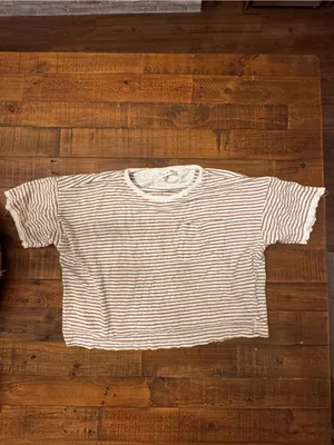 FRAME Organic‎ Linen Striped Pocket Tee thumbnail 2