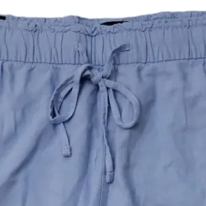 Gap Womens Pull On Shorts Size L Blue Linen Blend 4" Inseam Beach Summer Coastal thumbnail 2