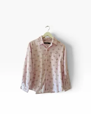 Lauren Ralph Lauren Ditsy floral lavender Embroidered logo Pajama Set SZ M thumbnail 2