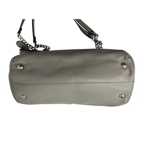 Michael Kors Double Strap‎ Jet Set Shoulder Chain Tote Handbag Gray Leather thumbnail 8