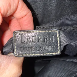 Lauren Ralph Lauren Hobo Bag Womens Medium Black Good Leather‎ LRL Logo Buckle thumbnail 6